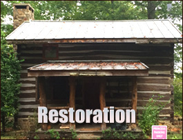 Historic Log Cabin Restoration  Cove City, North Carolina